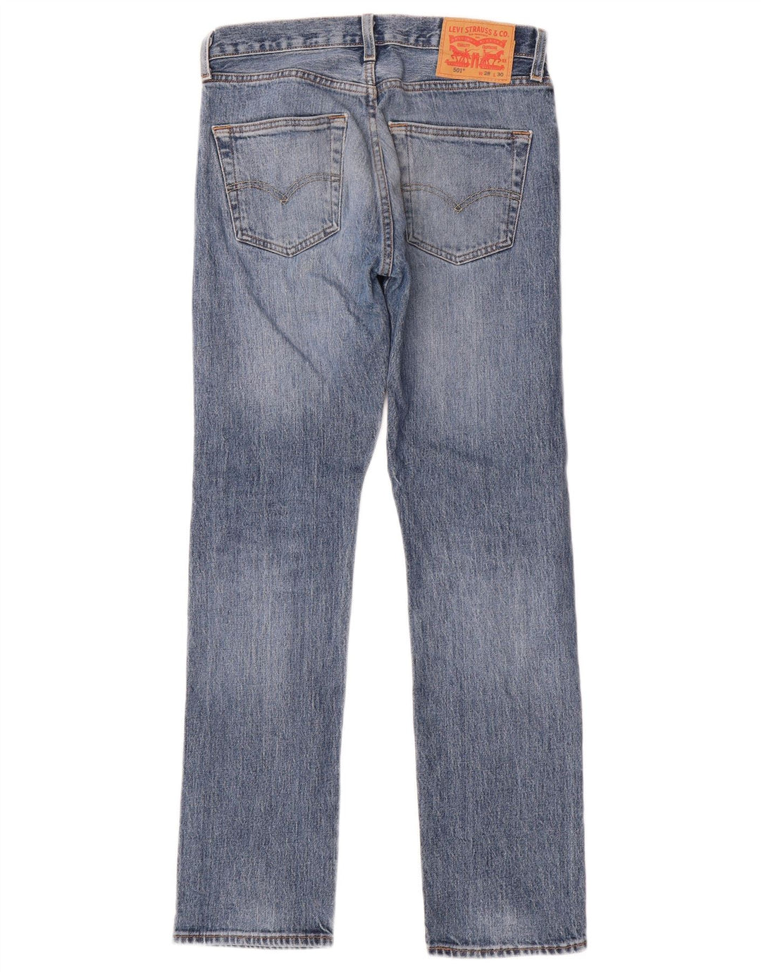 Męskie jeansy Levi's 501 Straight W28 L30 Niebieskie bawełniane