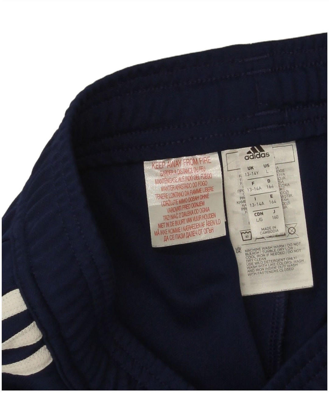 Adidas Chłopięce Spodnie Dresowe 13-14 Lat Granatowe Poliester