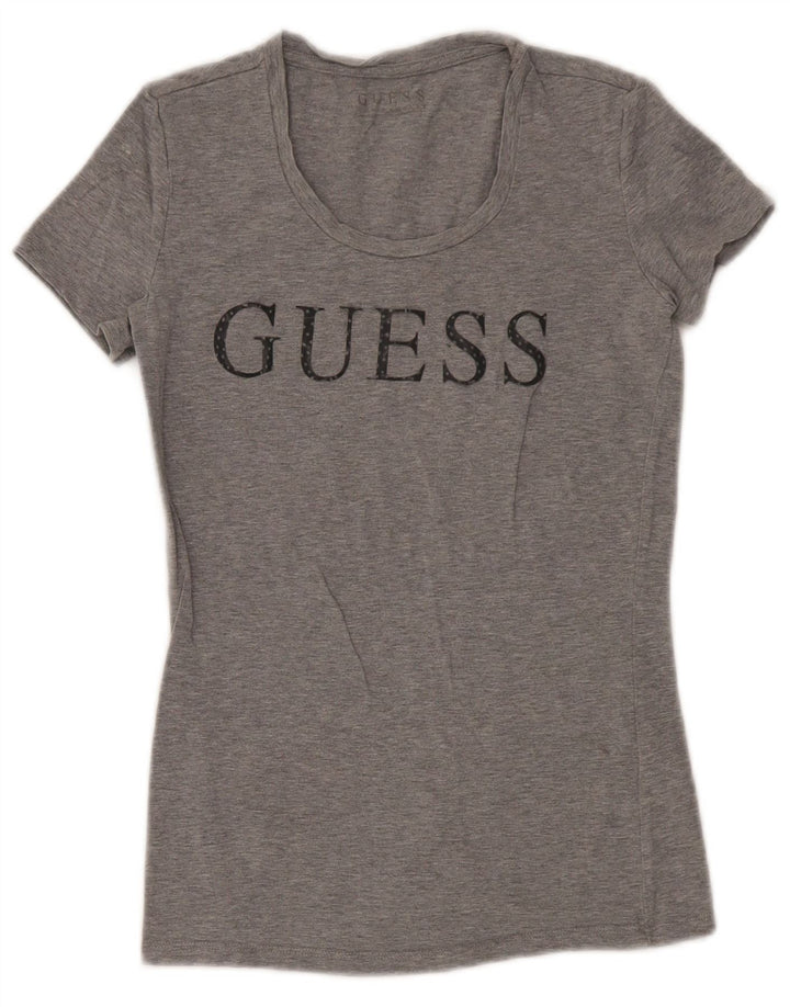 Damska koszulka graficzna Guess Top UK 8 Small Grey