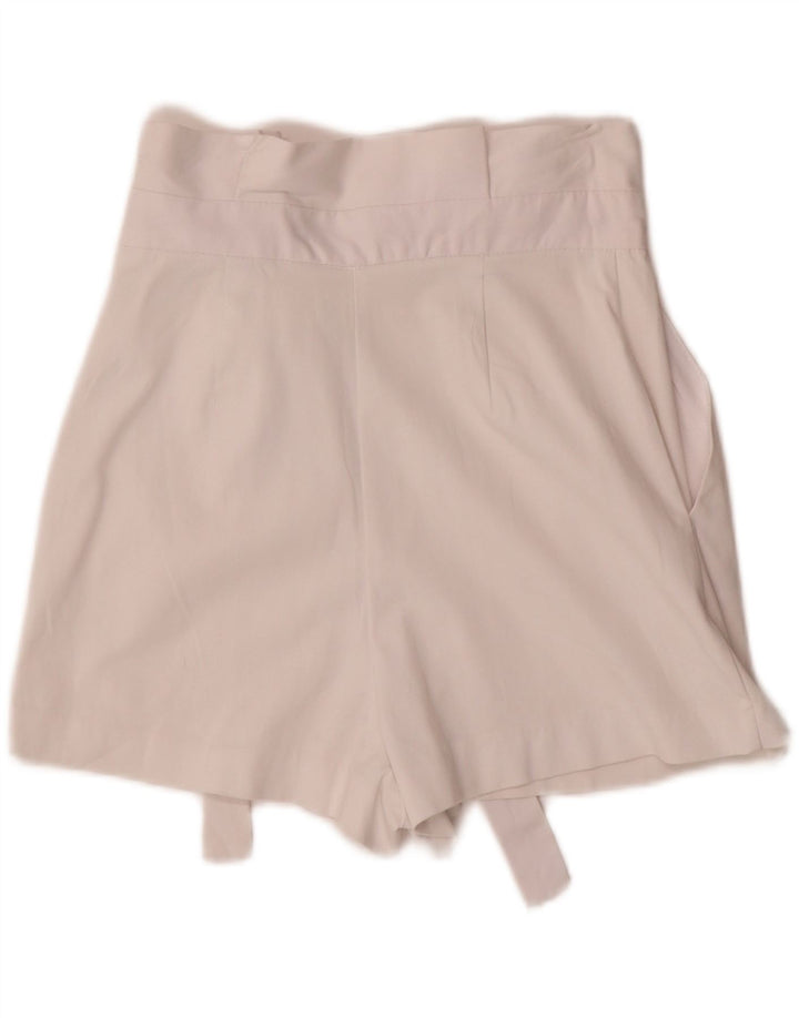 Damskie spodenki z wysokim stanem Zara, małe W26, biała bawełna