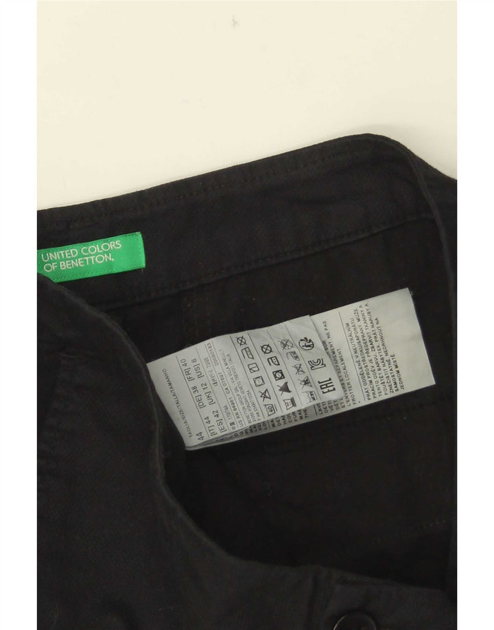Damskie spodenki Chino Benetton UK 12 Medium W32 Czarne