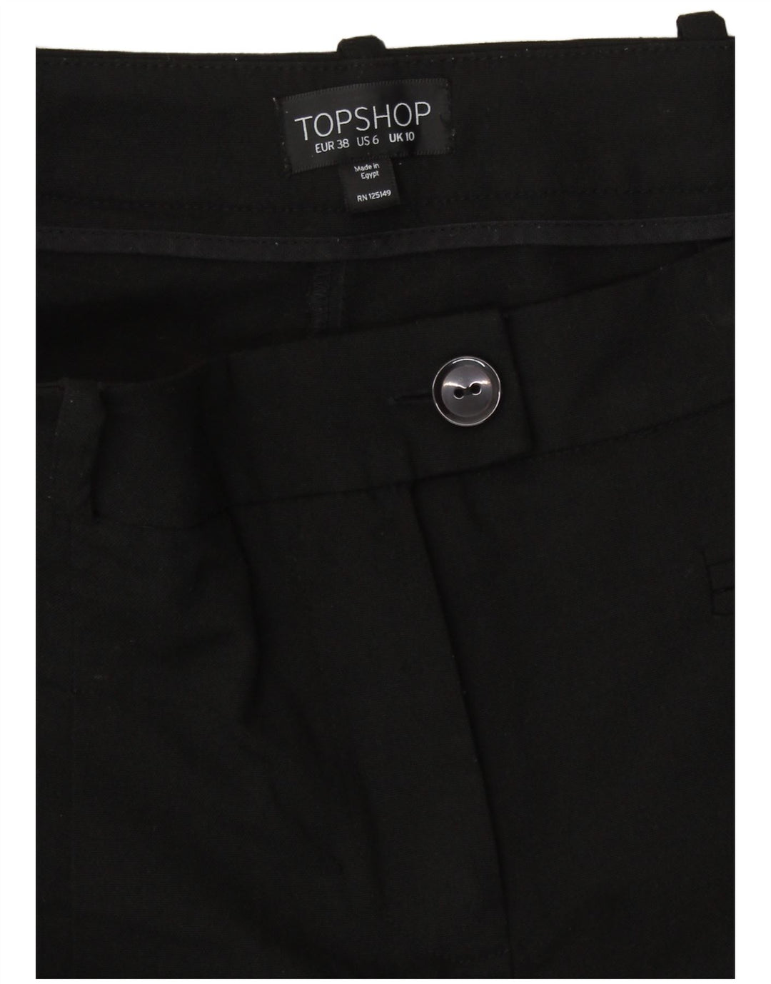 Damskie zwężane spodnie TOPSHOP UK 10 Small W31 L23 Czarne