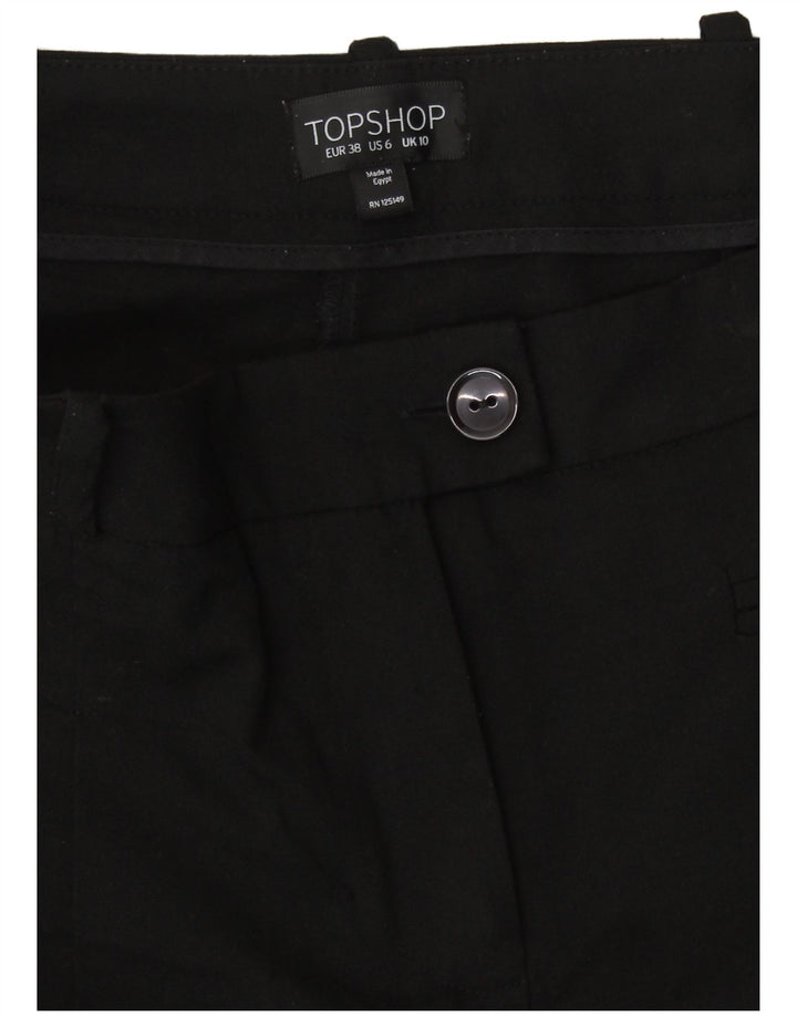 Damskie zwężane spodnie TOPSHOP UK 10 Small W31 L23 Czarne