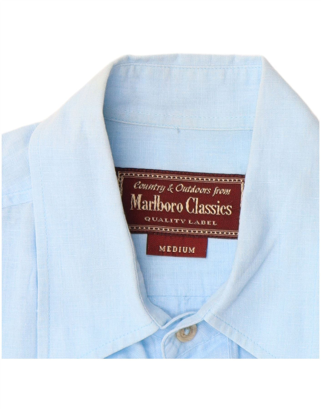 Męska koszula z krótkim rękawem Marlboro Classics, średnioniebieska