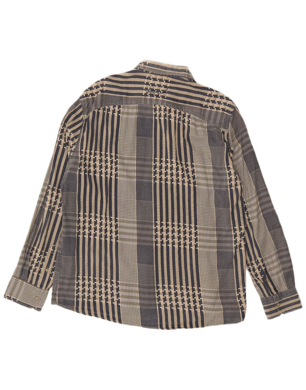 Męska koszula graficzna Desigual 2XL niebieska, patchworkowa, bawełniana