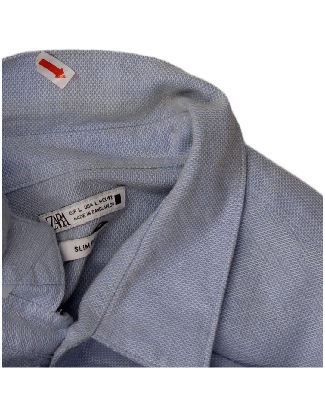 Koszula męska ZARA Slim Fit, duża, niebieska, bawełniana