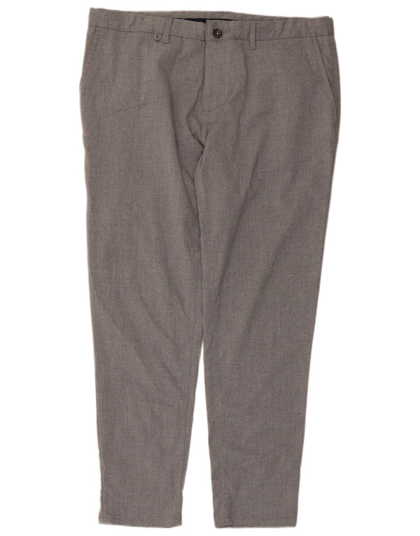 Męskie spodnie chino Zara EU 48 XL W38 L28 Szary poliester