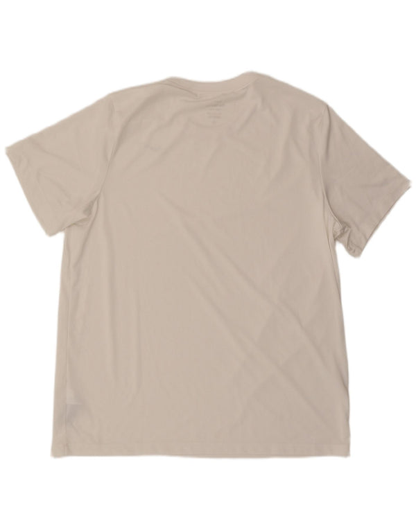 Męski T-shirt NIKE Dri Fit, XL, biały, poliester