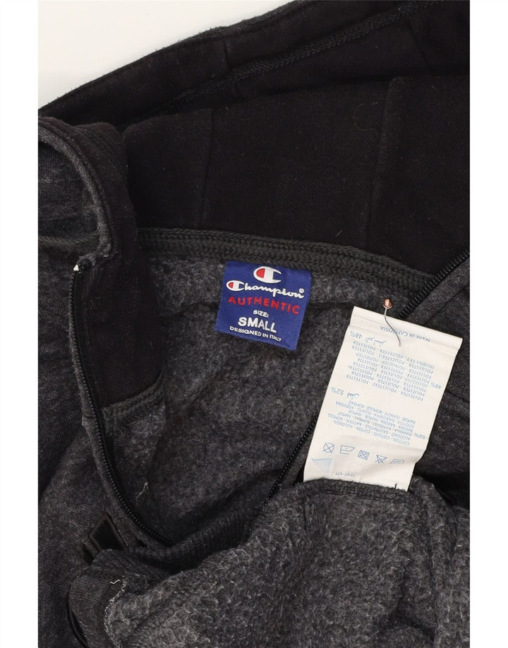 Męski sweter z kapturem i zamkiem błyskawicznym CHAMPION, mały, szary, z bawełny w plamki