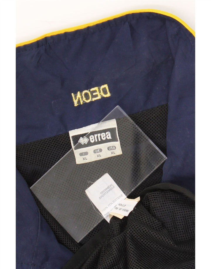 ERREA Mens Tracksuit Top Jacket XL Navy Blue Colourblock Polyester Vintage Errea and Second-Hand Errea from Messina Hembry 