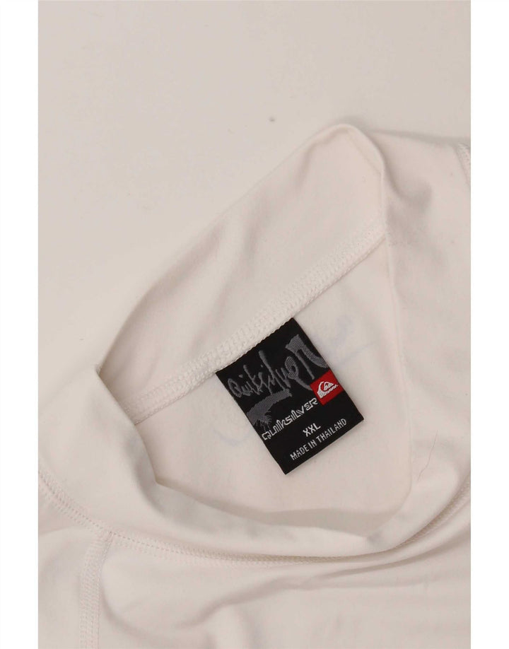 Męska koszulka z grafiką Quiksilver Top 2XL Biały nylon