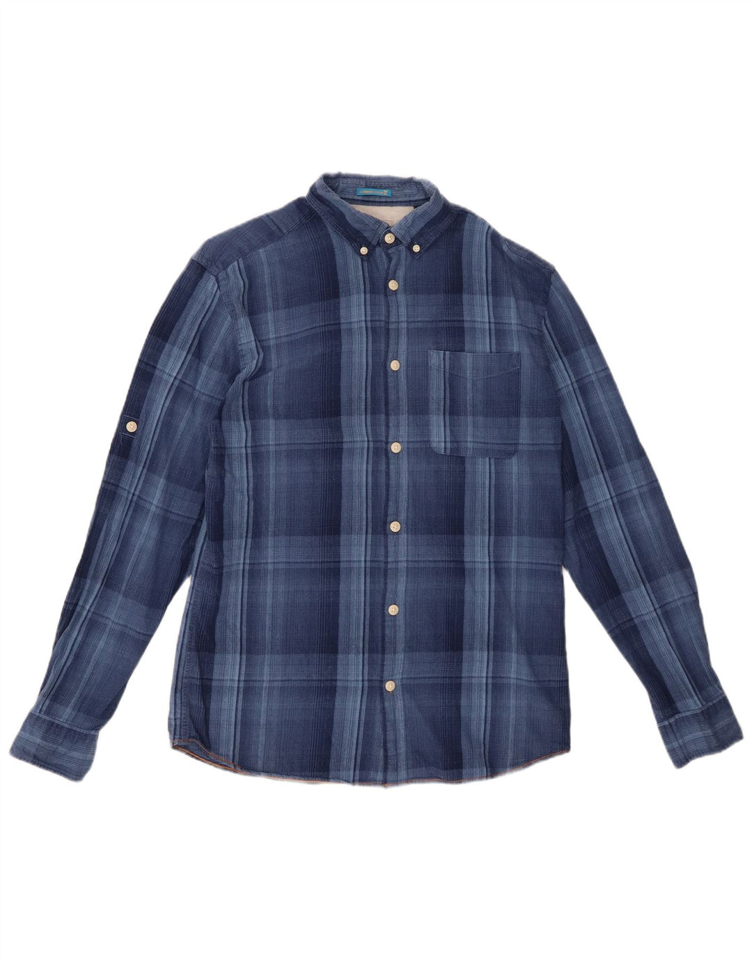 Męska koszula flanelowa JACK & JONES w średnią niebieską kratkę