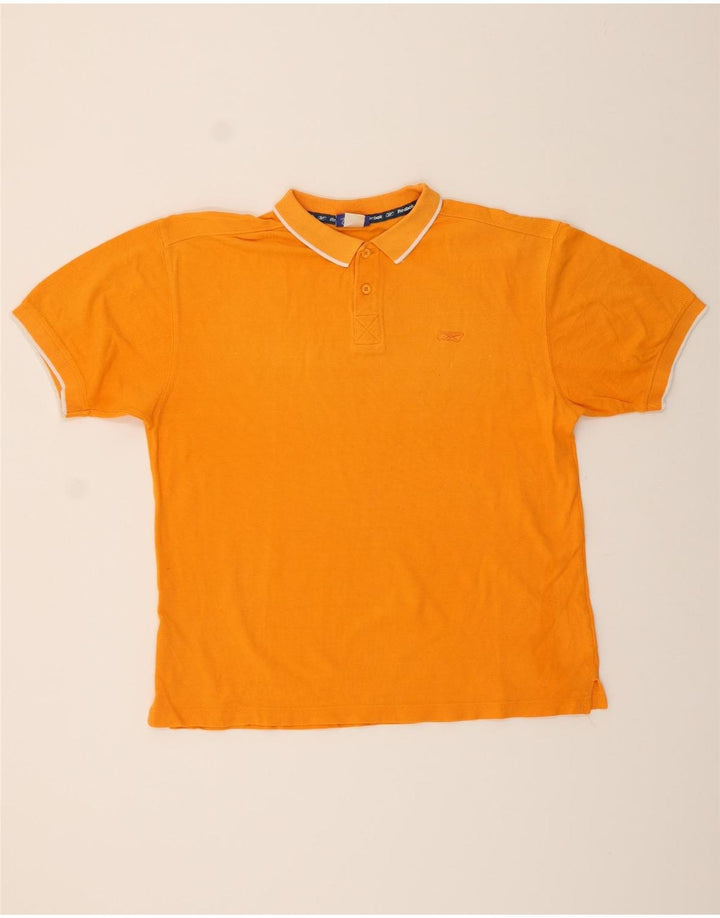 REEBOK Mens Polo Shirt Large Yellow Cotton Vintage Reebok and Second-Hand Reebok from Messina Hembry 