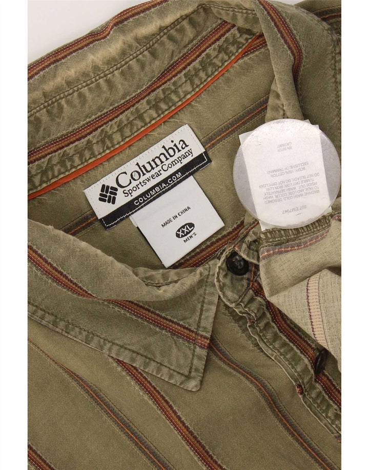 Koszula damska Columbia 2XL, bawełniana w paski w kolorze khaki