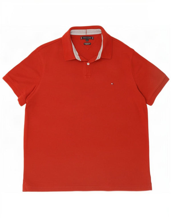Męska koszulka polo o regularnym kroju Tommy Hilfiger XL, czerwona bawełna