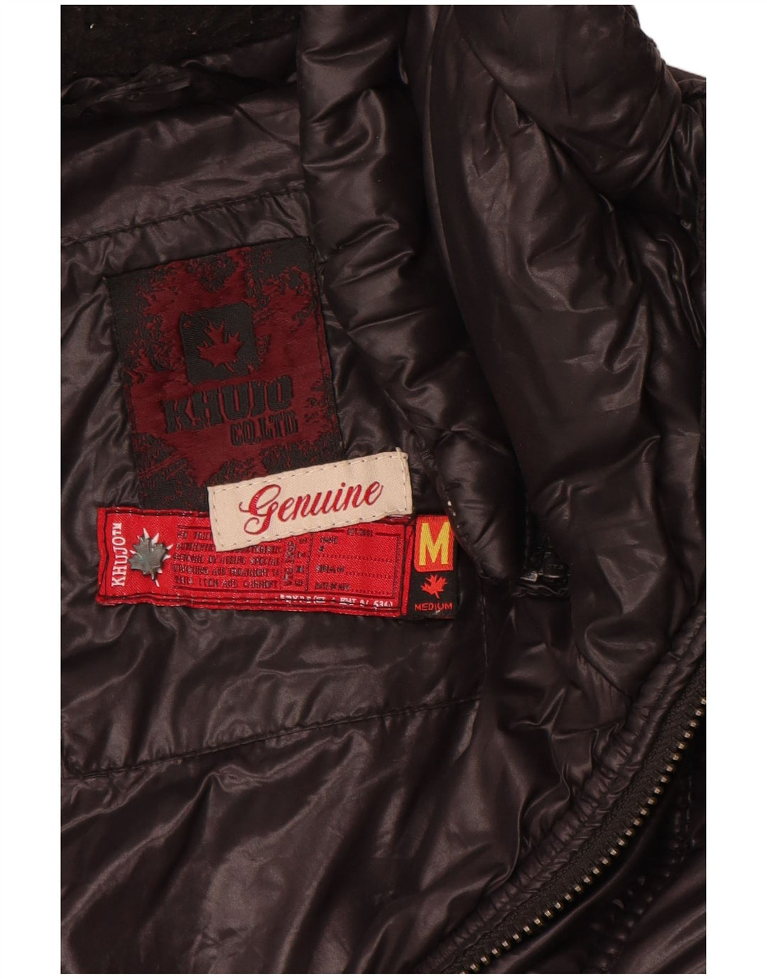 Damski płaszcz ocieplany KHUJO UK 12, średni czarny nylon