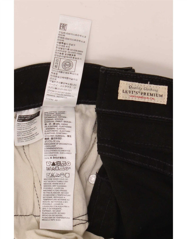 Męskie jeansy Levi's 514, proste, W31 L24, czarne, bawełniane