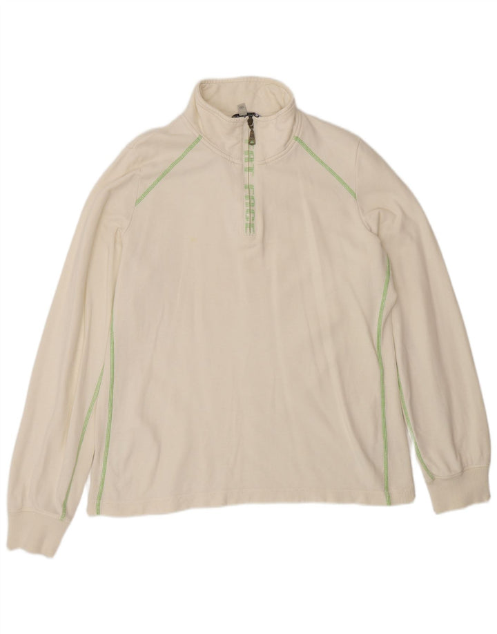 Damska bluza z grafiką i zamkiem błyskawicznym Fat Face UK 18 XL Off White