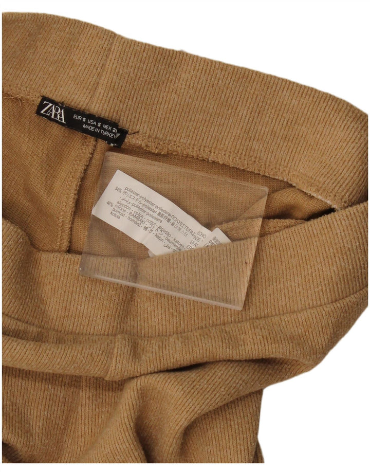 Damskie spodnie dresowe Zara UK 10 Small Beżowy Poliester