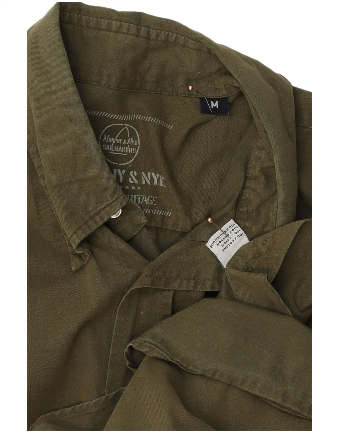 Męska koszula Murphy & Nye Heritage, średnia, bawełniana w kolorze khaki