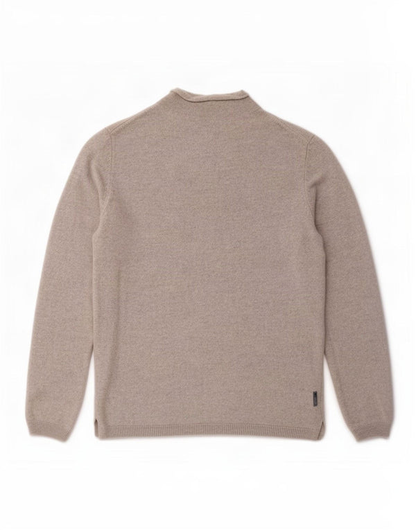 Sweter damski Massimo Dutti z golfem UK 10 Small, szara wełna