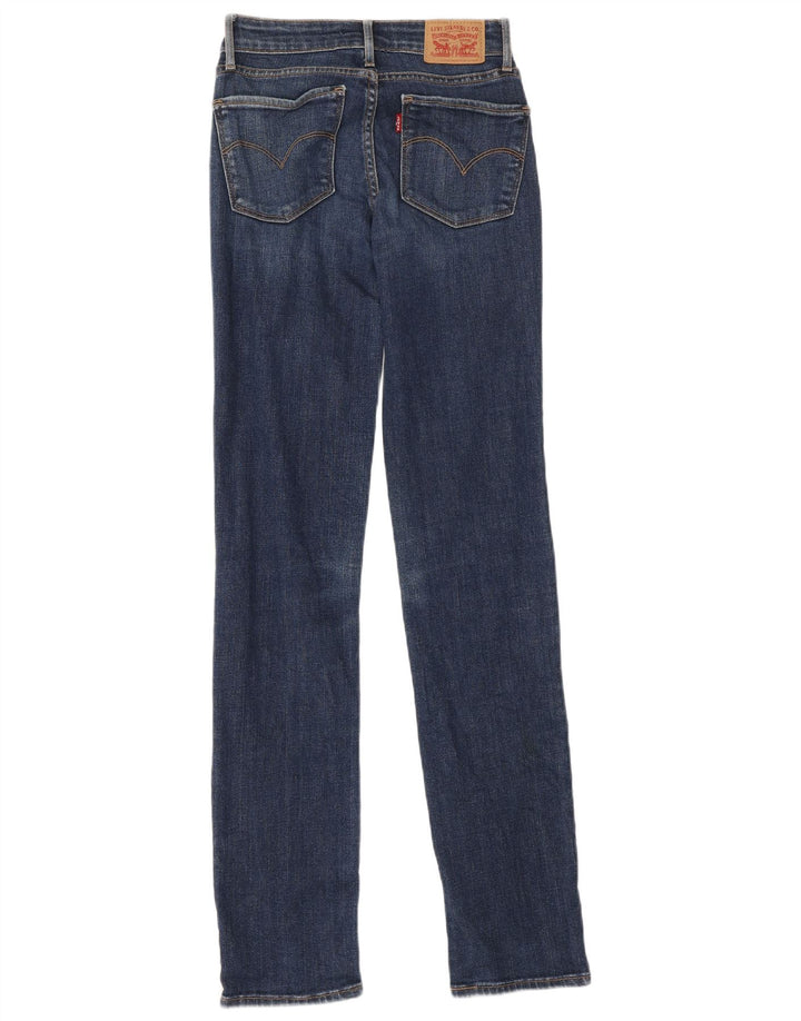 Damskie jeansy Levi's 714 Straight W23 L33 Niebieskie bawełniane