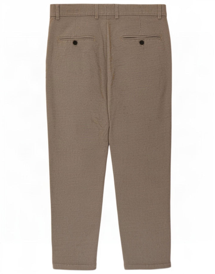 Męskie krótkie spodnie chino Zara, średnie W31 L24, brązowa pepitka