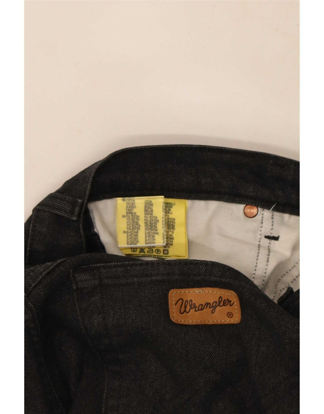 Męskie jeansy Wrangler Texas Stretch Straight W36 L28 Czarna bawełna