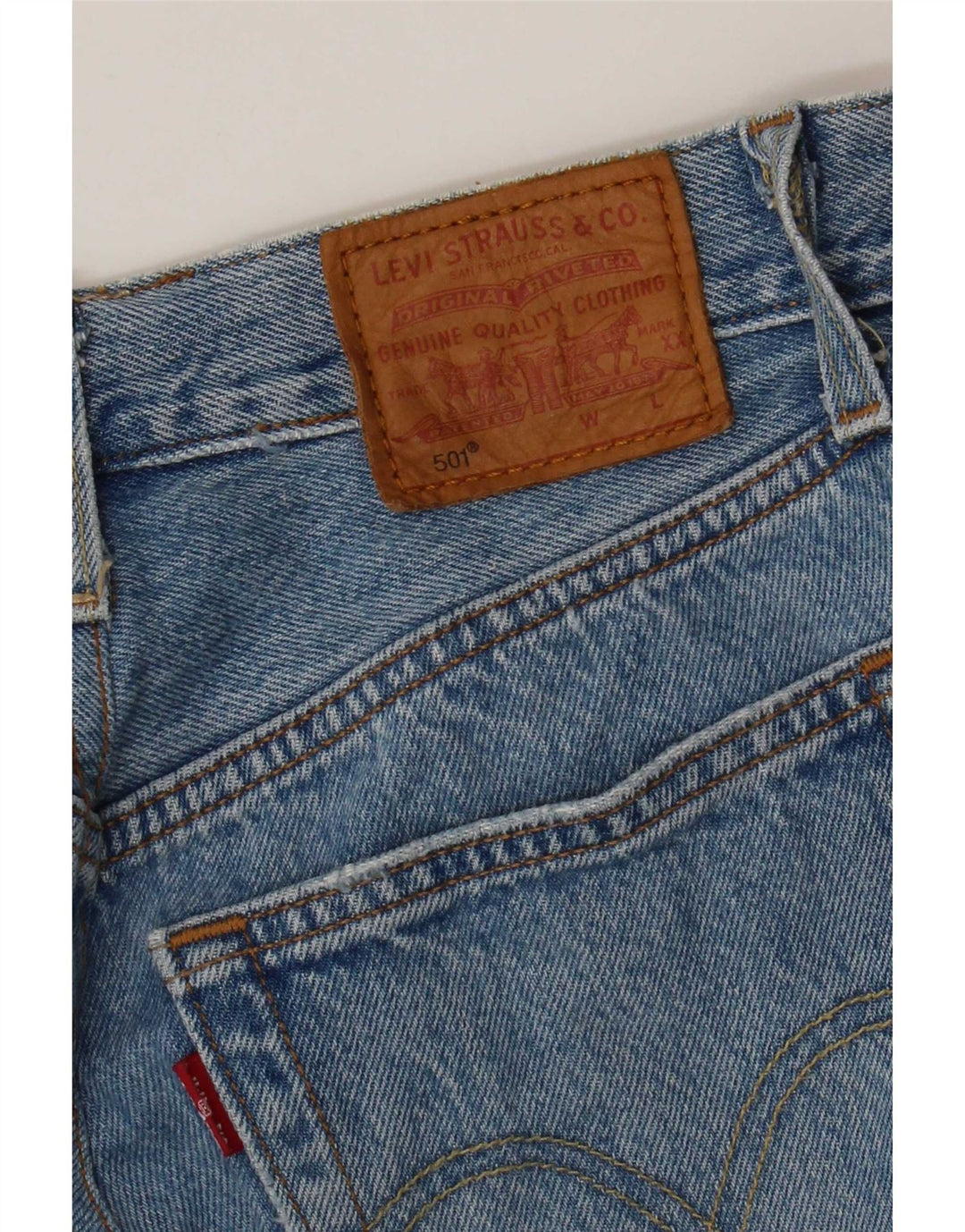 Damskie jeansy Levi's 501 w trudnej sytuacji W26 L26 Niebieskie