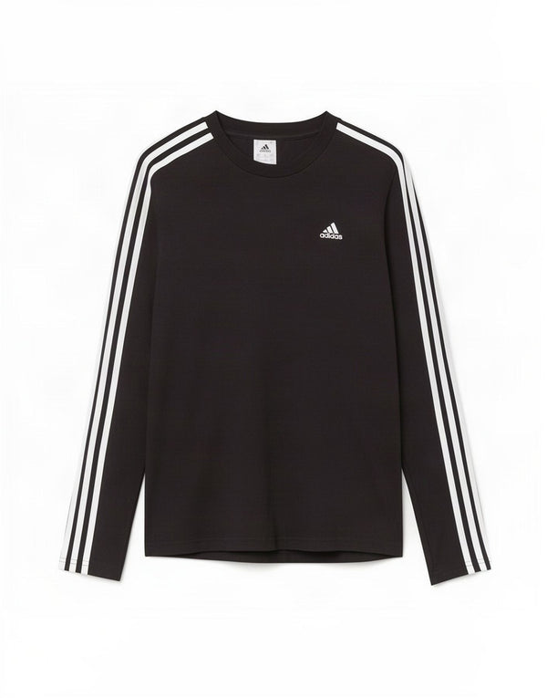 Adidas Damski Top Z Długim Rękawem UK 8/10 Mały Czarny Bawełniany