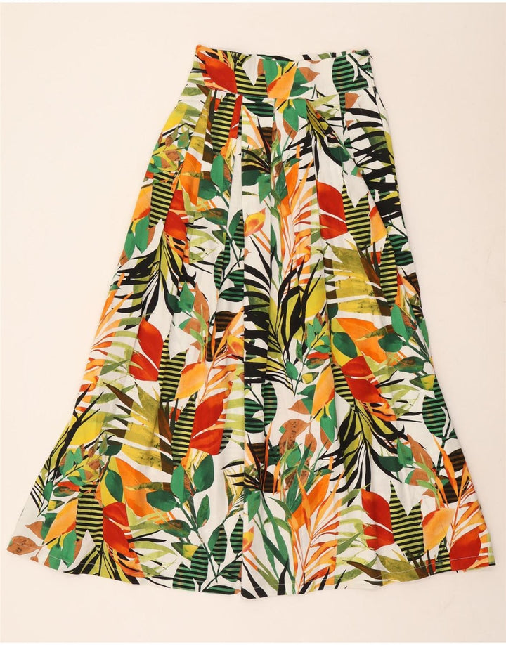 Vintage damska spódnica w kształcie litery A W26 mała wielokolorowa w kwiaty