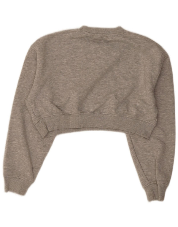 Damski sweter typu Crop Bluza Zara UK 14, średni szary poliester