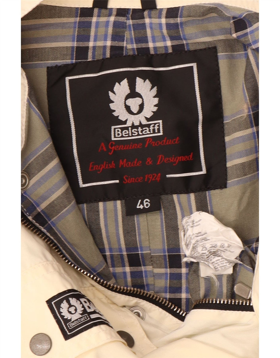 Męska kamizelka narzędziowa BELSTAFF IT 46, mała, z nylonu w kolorze złamanej bieli
