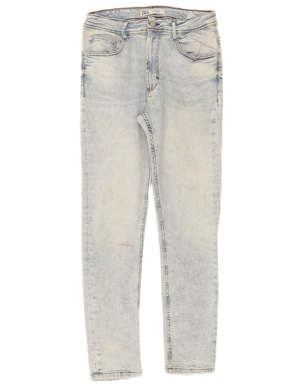 Męskie jeansy obcisłe Zara EU 44 Large W34 L31 Niebieskie bawełniane