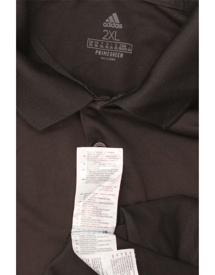 Męska koszulka polo ADIDAS 2XL, czarny poliester