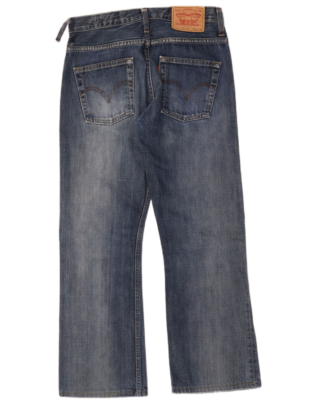 Męskie dżinsy Levi's 507 Bootcut W30 L28 Niebieska bawełna