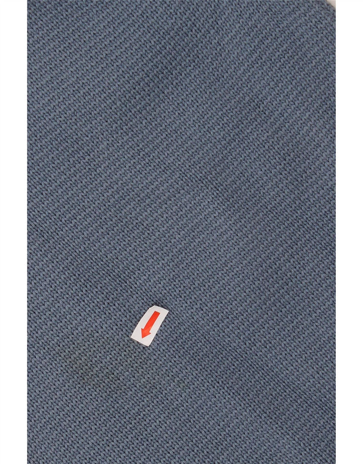 IZOD Męski sweter z dekoltem w kształcie litery V, XL, niebieski, bawełniany