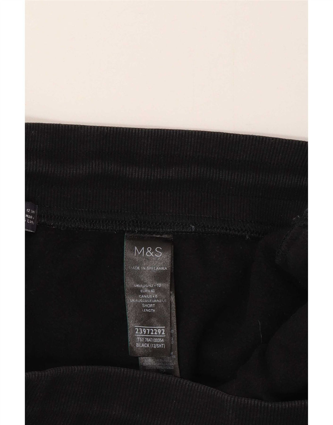 Marks & Spencer Damskie spodnie dresowe Joggers UK 12 Średnie czarne bawełniane