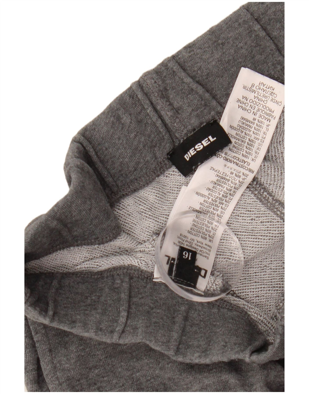 DIESEL Chłopięce spodnie dresowe Joggery 15-16 lat Szara bawełna
