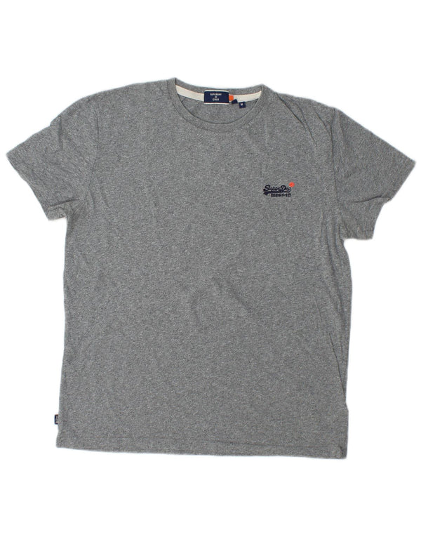 T-shirt damski SUPERDRY Top UK 14, średnioszary, bawełniany