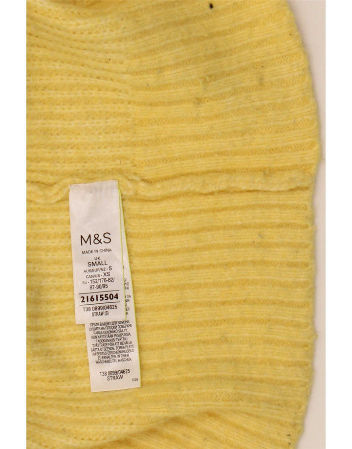 Marks & Spencer Damski sweter z golfem UK 10, mały, żółty