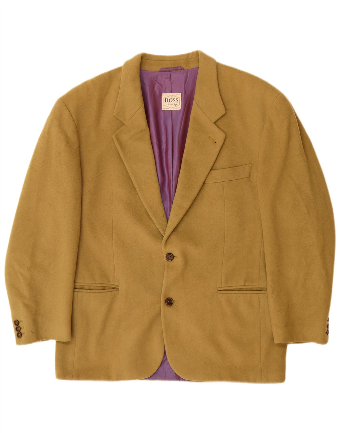 Męska marynarka zapinana na 2 guziki HUGO BOSS EU 52 XL, beżowa wełna