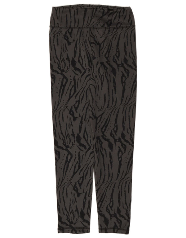 Legginsy dziewczęce Adidas 13-14 lat Szary poliester z nadrukiem zwierzęcym