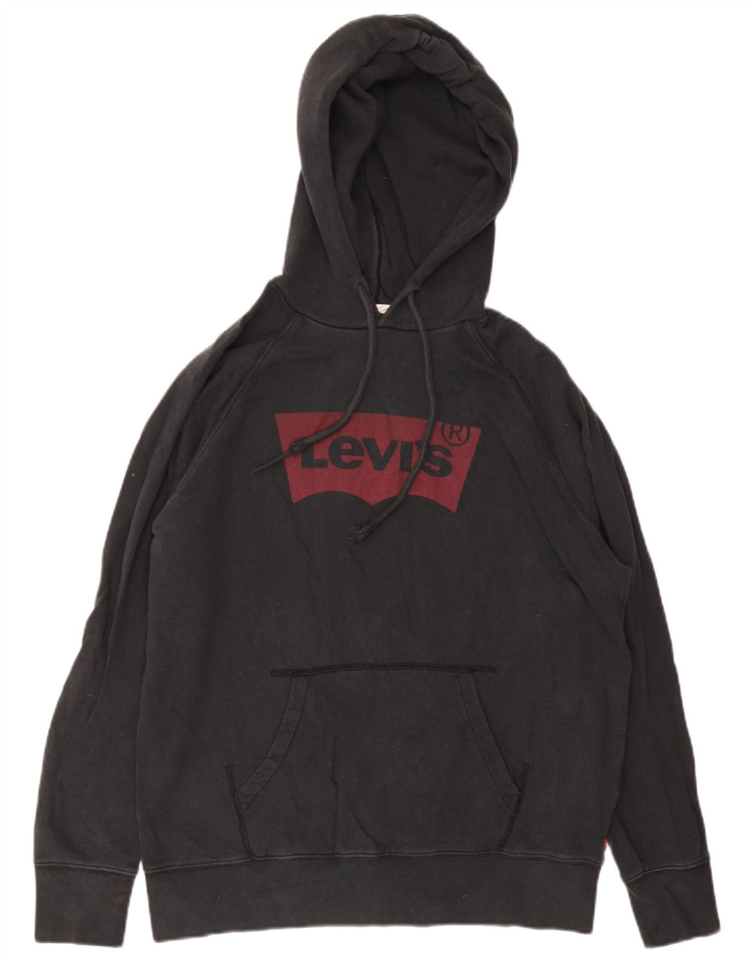 Męski sweter z kapturem z grafiką Levi's, średni czarny, bawełniany