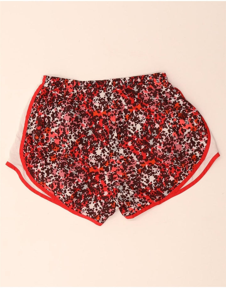 Damskie spodenki sportowe NIKE Dri Fit UK 14, średni czerwony, poliestrowy nadruk zwierzęcy