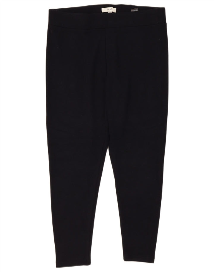 Legginsy damskie Marks & Spencer UK 16, duże, granatowe, poliestrowe