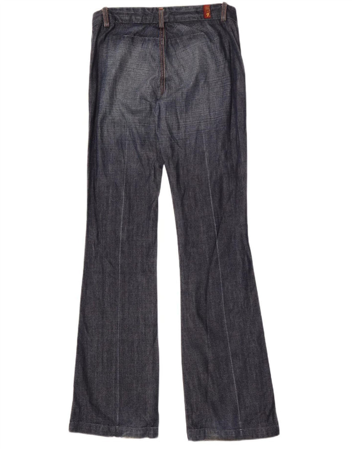 Damskie jeansy rozkloszowane 7 For All Mankind W27 L34 Granatowa bawełna