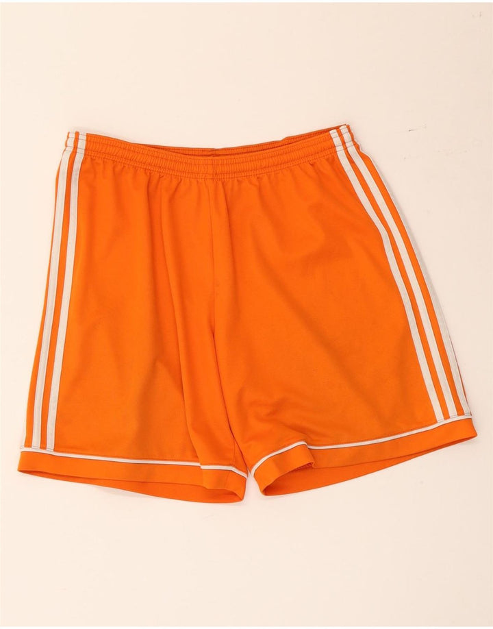 Męskie spodenki sportowe Adidas Climalite, duże, pomarańczowe, poliestrowe