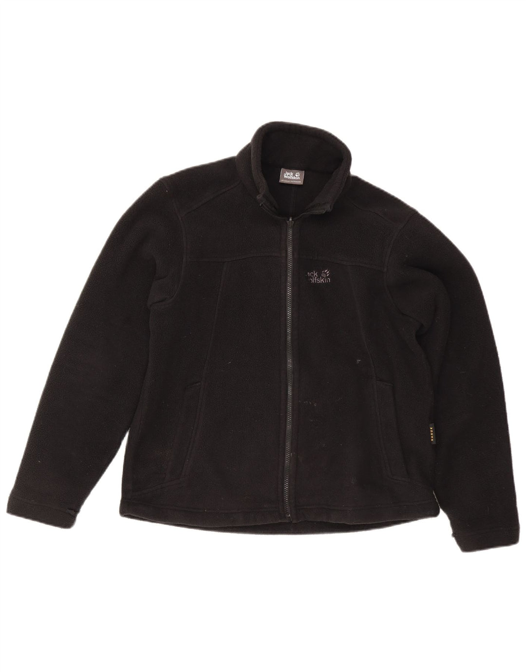 Damska kurtka polarowa Jack Wolfskin z podszewką UK 14, duża, czarna, poliester