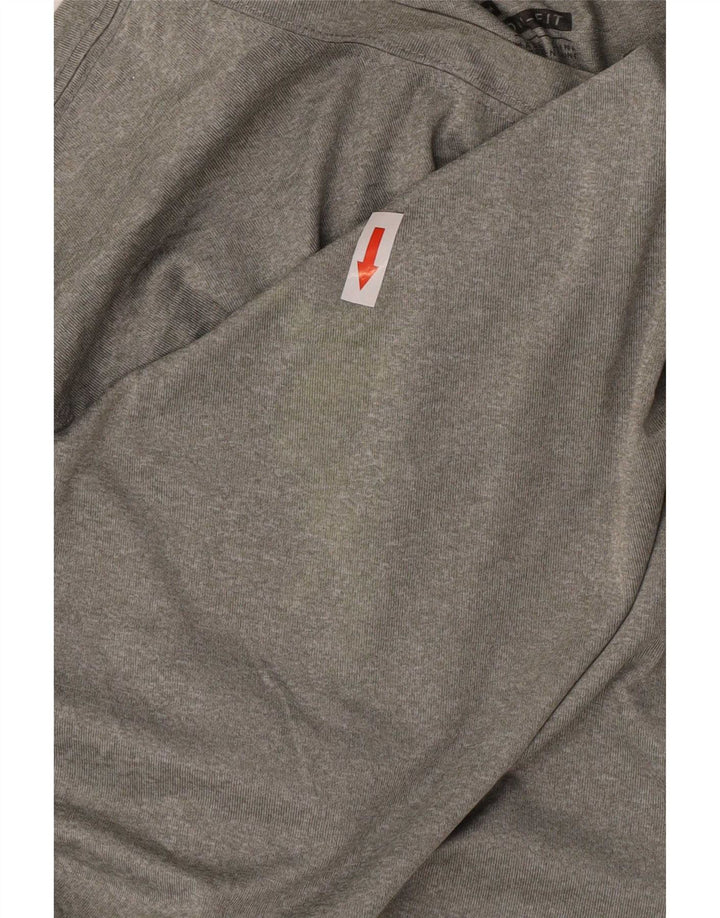 Męska koszulka Nike Dri Fit Top, średnioszara, poliestrowa